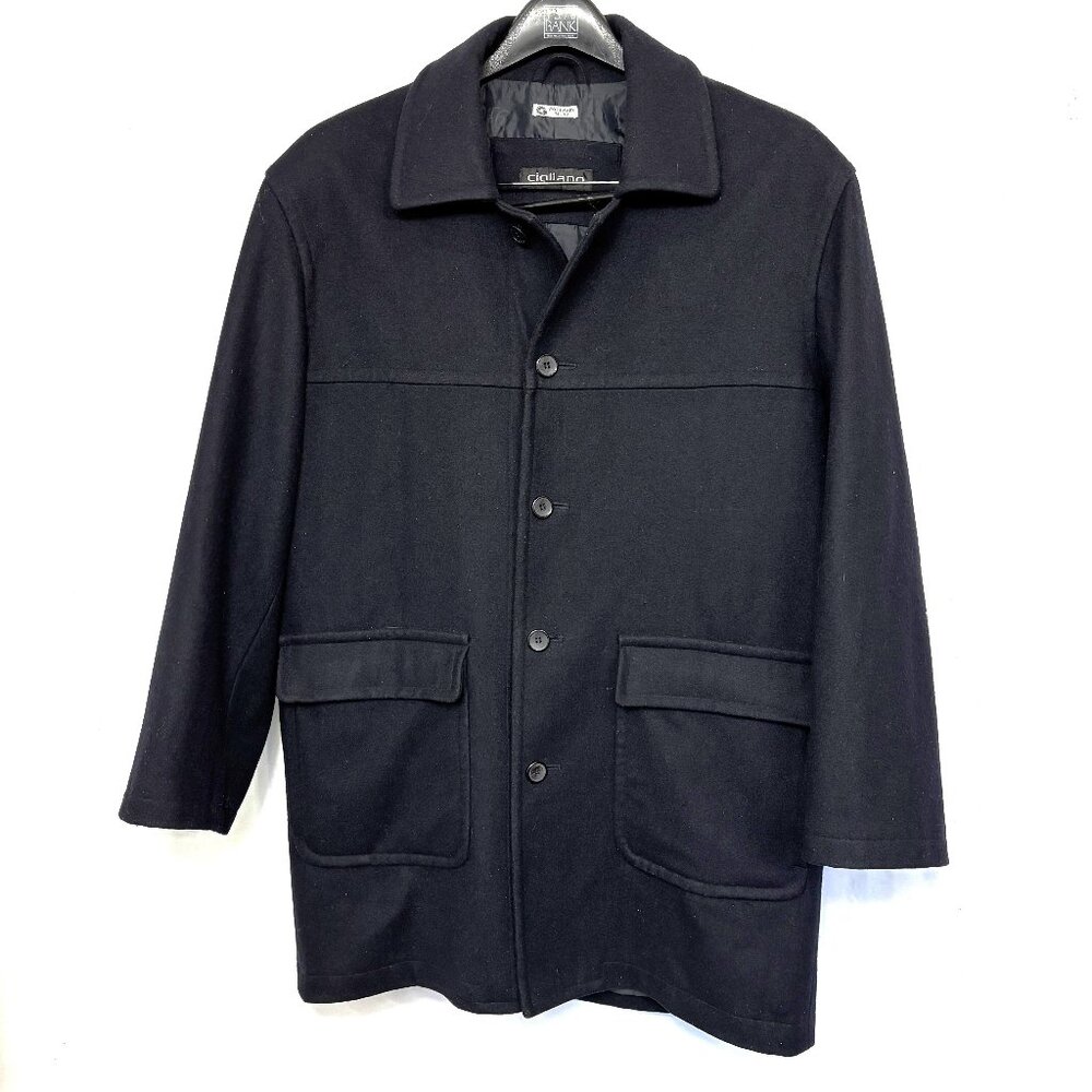 Cigliano Woolmark Long Wool Blend 5 button Casual Jacket Size Med